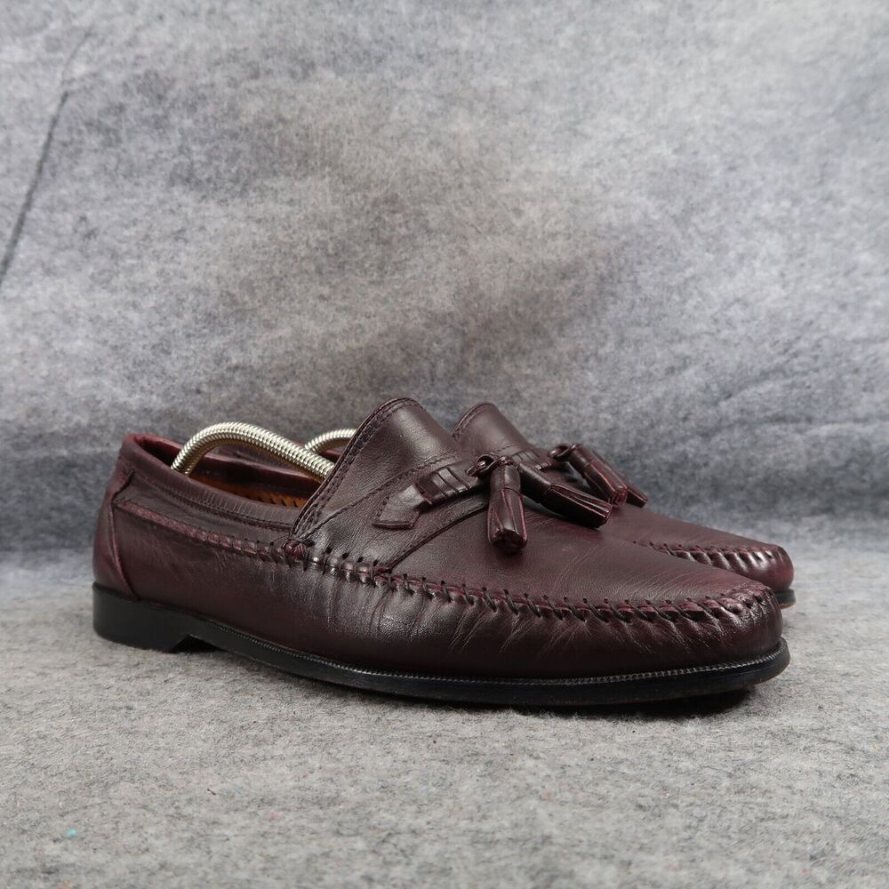 Stamati Mastroianni Shoes Mens 10 Tassel Loafers Moccasin Leather Classic Brown